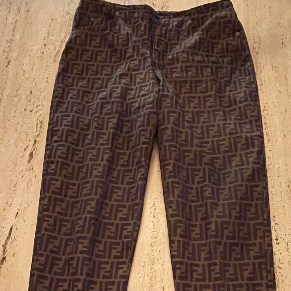 FENDI JEANS in Logo Print